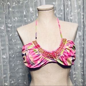 VS Beaded Halter Bikini Top